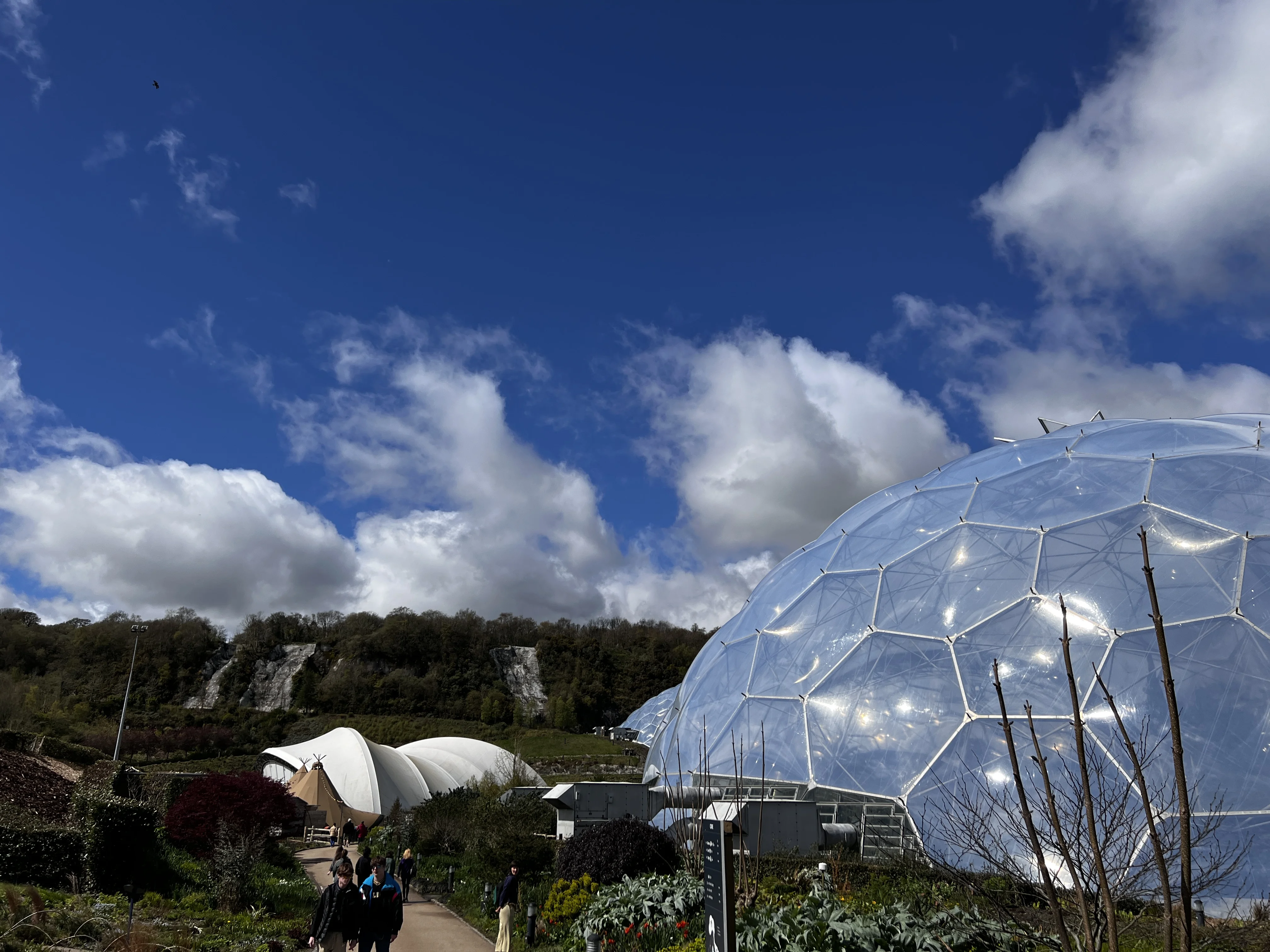 The Eden Project biomes in Cornwall